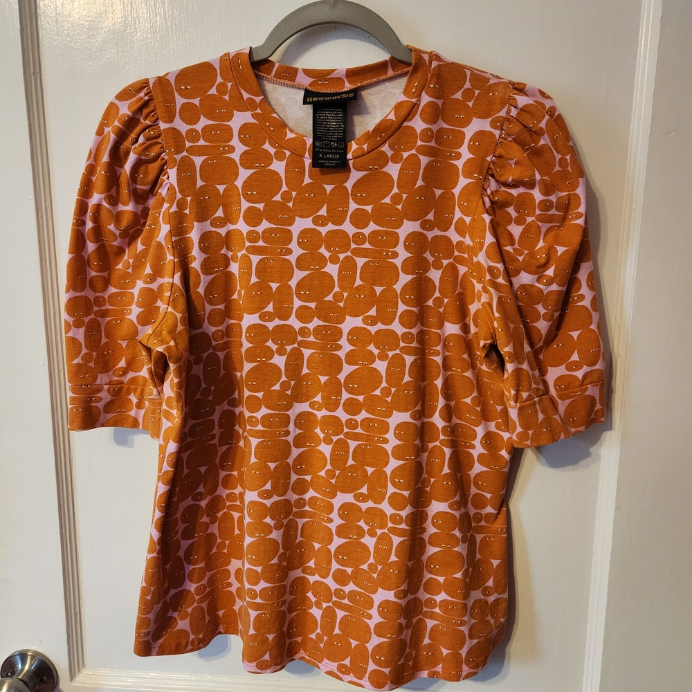 Nooworks Puff Top in Pebble People - XL